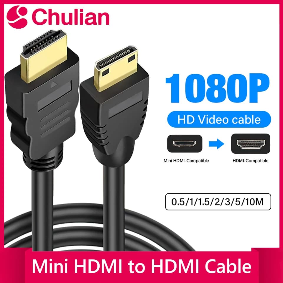 Cavo Mini HDMI a HDMI 1M 1.5M HD 4K 1080P Maschio-Maschio Adattatore HDMI per PC/TV/Monitor/Proiettore/Fotocamera/DVD