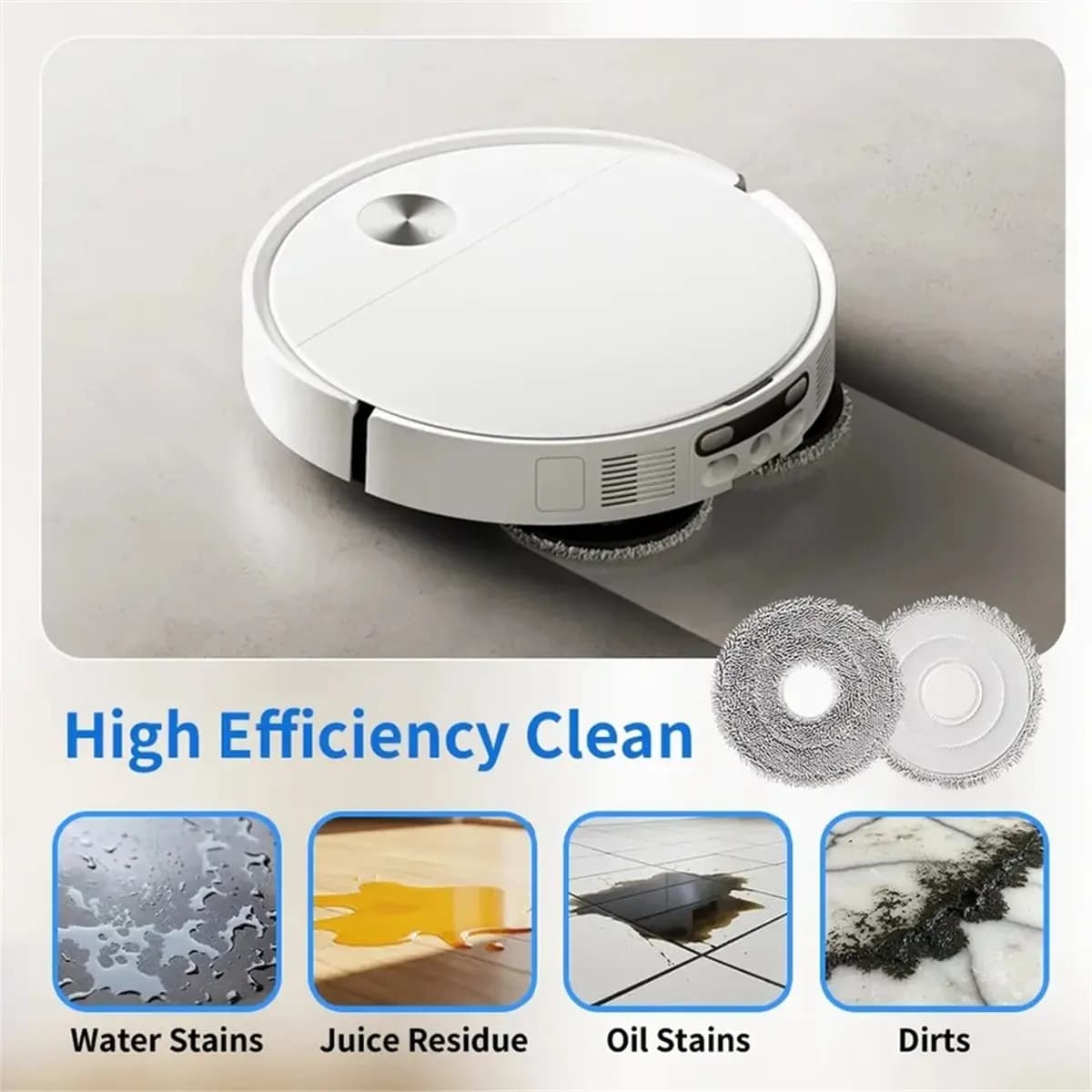 HLES Dust Bag Mop Pads Parts for Xiaomi 5 Pro OV21CN X10 Plus X20 Plus M30 Pro M30S Robot Vacuum Cleaner Replacement Parts
