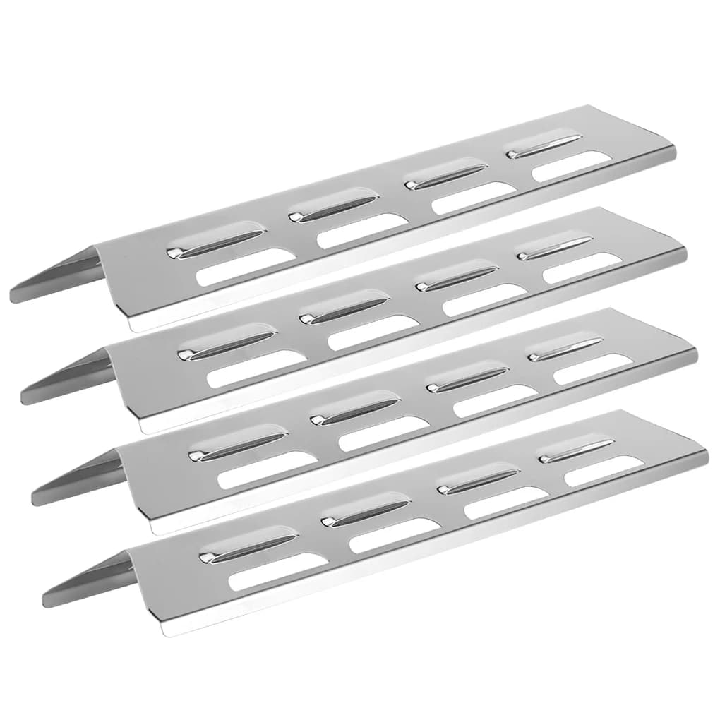 4X Stainless Steel Gas Grill Oven Heats Plate Replacement BBQ Tube Kit Non-stick Burner Cover Labor-saving for Tool