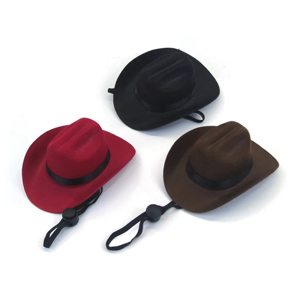 Cappelli per animali domestici per cani e gatti Protezione solare Parodia bella Cappelli da cowboy occidentali Cappelli di dimensioni regolabili