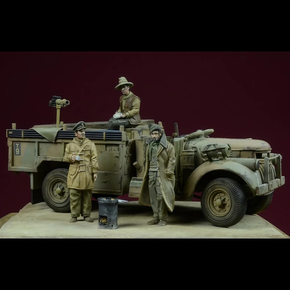 Kit modello non verniciato in resina 1/72, tema militare, colazione Sahara - Patrol britannica LRDG non assemblato e non verniciato GK, 1508R