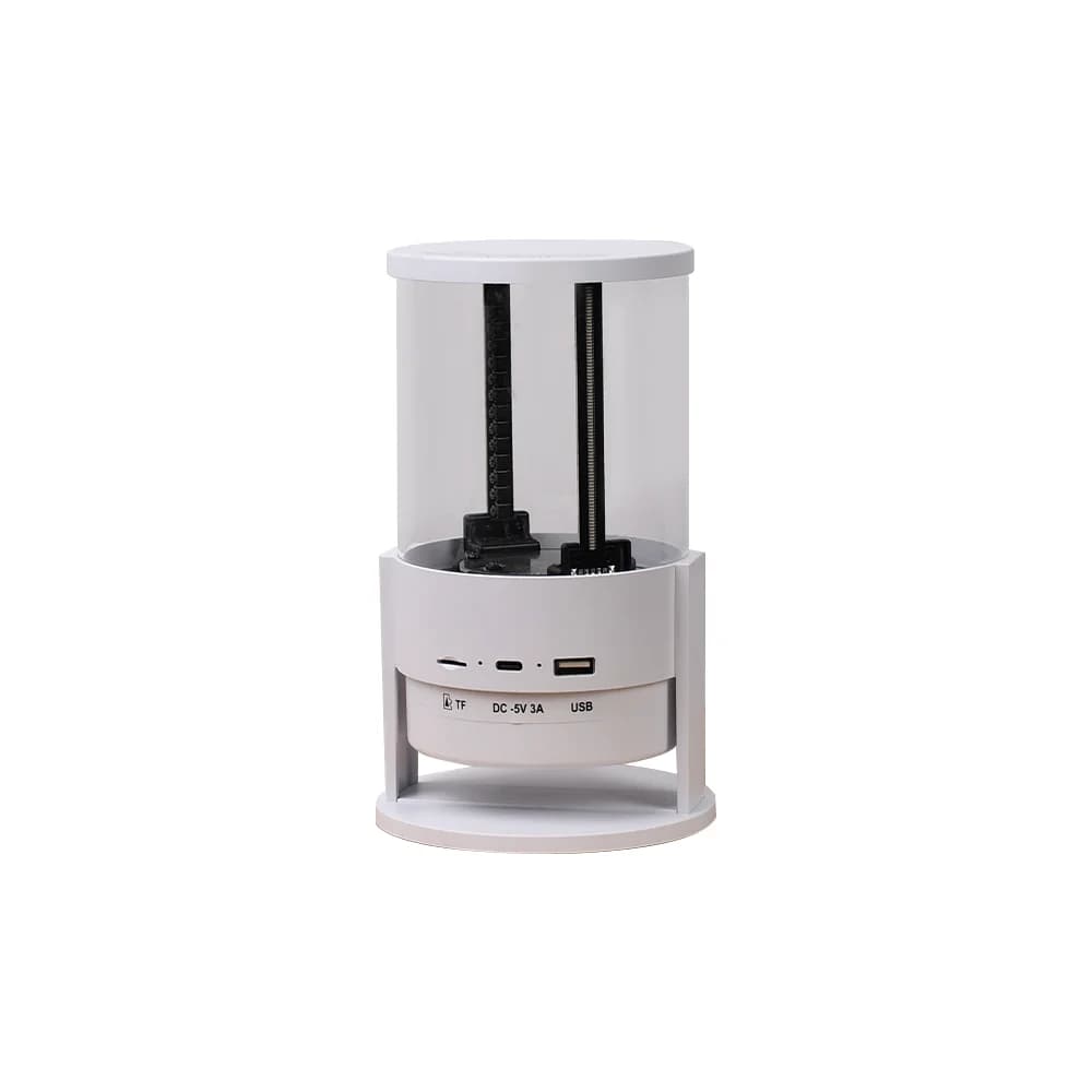Cilindro visivo da 360 gradi Ologramma 3D Ventola LED Proiettore olografico Attrezzatura da gioco pubblicitaria con altoparlante BLE per l'arredamento del bar