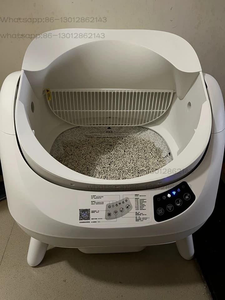 Lettiera automatica per gatti di grandi dimensioni, anti-odore, toilette intelligente per gatti