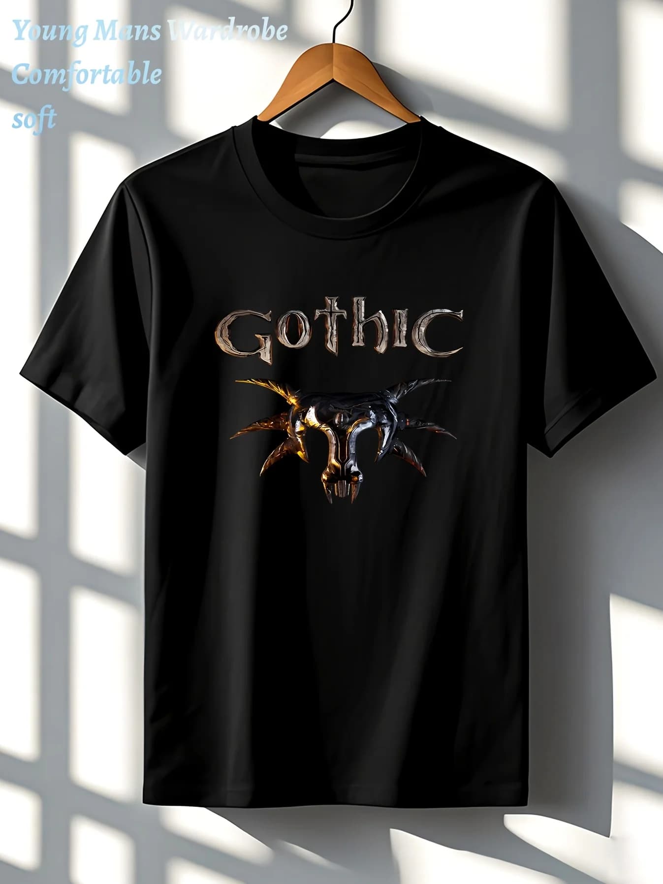 T-shirt del videogioco Flying Bird and Baron in stile gotico del 2001 | Battaglia Classica, Gioco Casual Adatto per Appassionati di Giochi Gotici