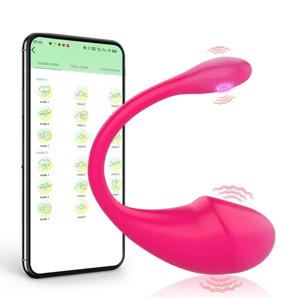 Uovo vibratore dildo senza fili Bluetooth per donne Stimolatore clitorideo con controllo APP Indossabile Punto G Uovo d'amore Giocattolo vibrante per adulti
