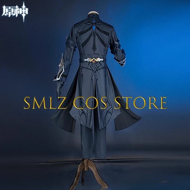 Costume da Capitano del Gioco Genshin Impact, Uniforme da Cavaliere Guardiano Thrain con Mantello per Cosplay