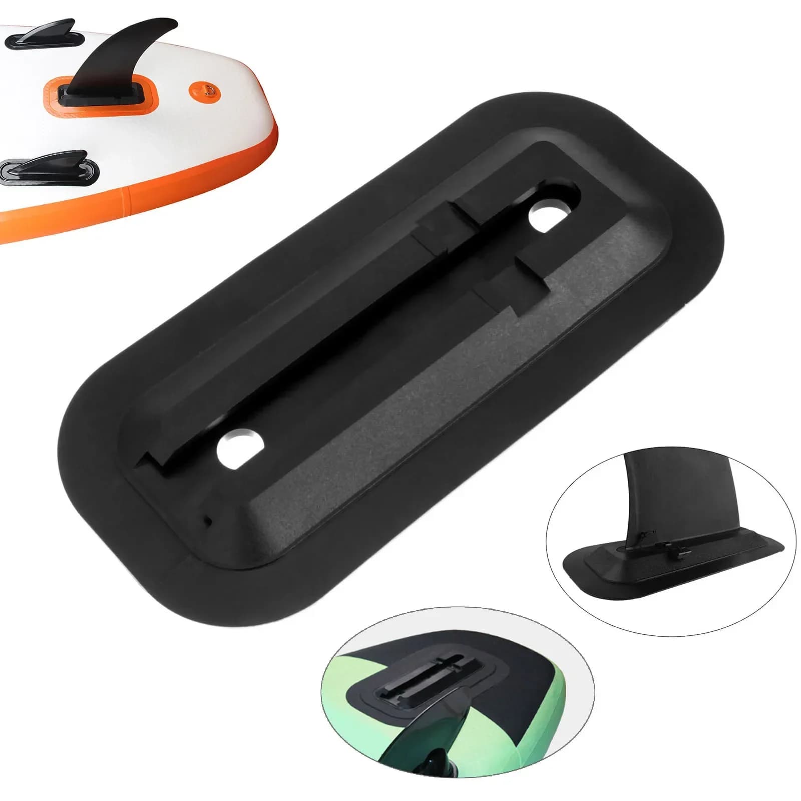 Base laterale per pinna centrale scorrevole in PVC da 1 pezzo per SUP Stand Up Paddle Board Tavola da surf Gonfiabile Barche a remi Accessori per kayak