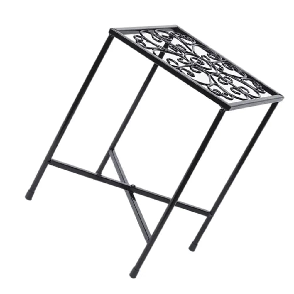 Decorative Floor Flowerpot Rack Iron Art Hollow Storage Flower Stand Plant Pot Shelf Balcony Garden Display Rack