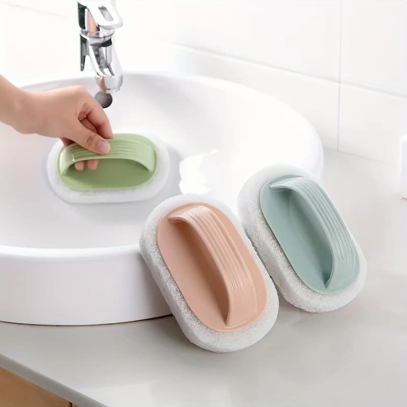 Multiuso bagno vasca da bagno spazzola per la pulizia del lavabo wc cucina detergente per pareti in vetro spugne spazzole strumento per la pulizia