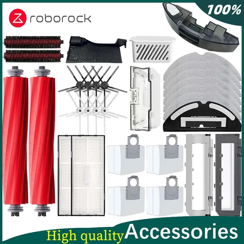 Nuovi Accessori per Robot Aspirapolvere Roborock S7 Maxv Ultra S7 Pro Ultra: Spazzola Principale, Spazzola Laterale, Mop, Filtro Hepa, Sacchetto Polvere, Spazzola Rotante per Pulizia