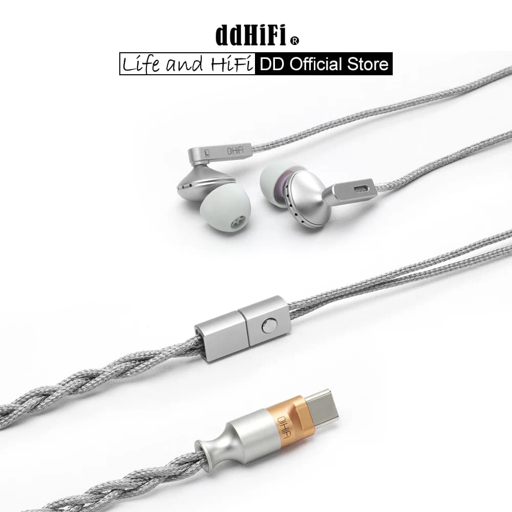Semi-in-ear planar loaders DD ddHiFi E13P (memory). | 13 mm planar driver | USB-C with DAC CS43198 | OCC 5N cable with online control