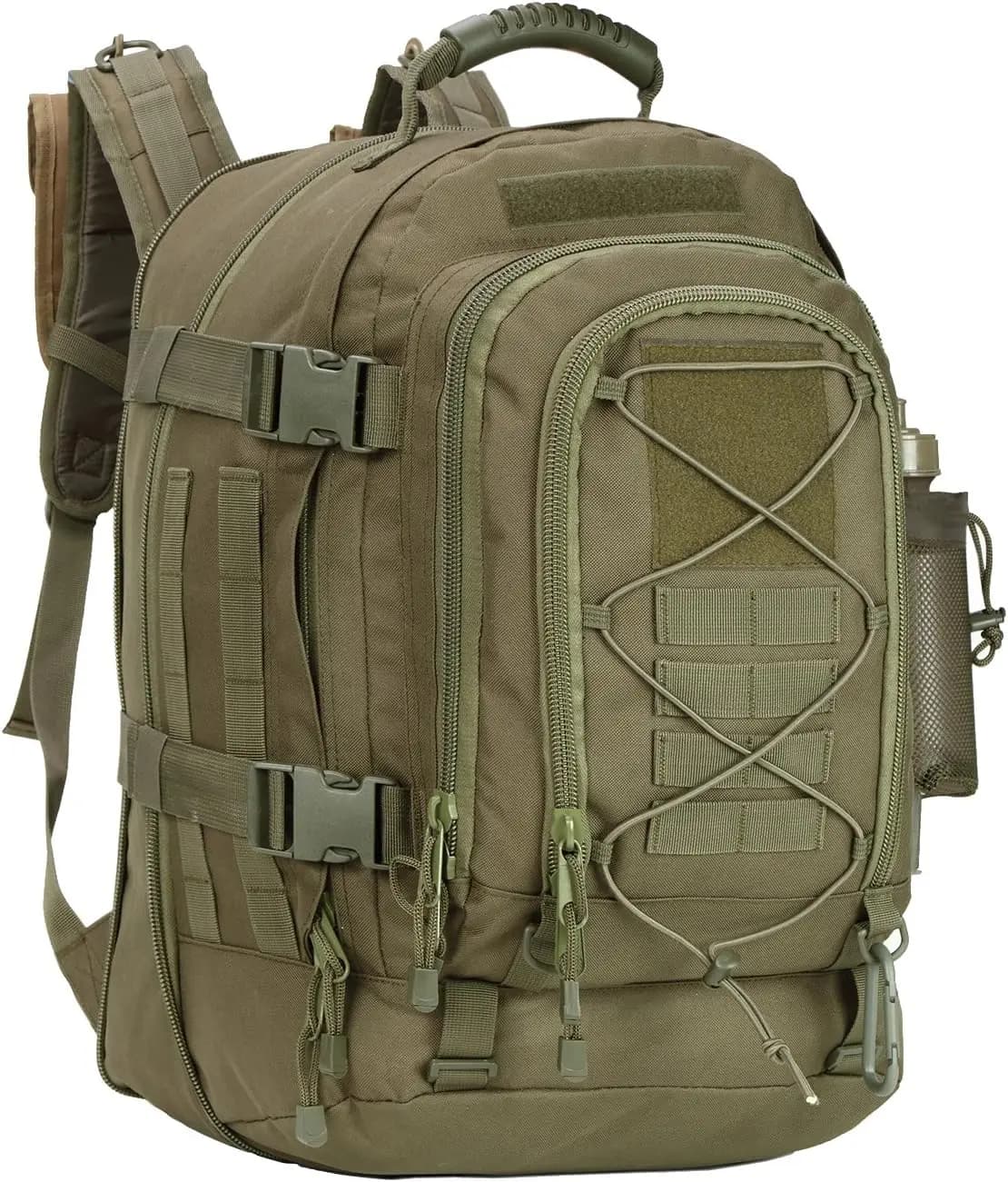 Green Large Military Tactical Backpack For Men DIY System Travel Camping Hunting Hiking Sports Rucksack