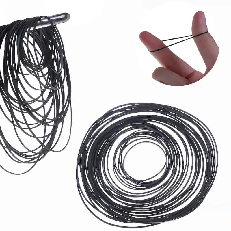 Cinghie a nastro a cassetta mix da 30 pezzi 1x1mm 0.7x0.7mm Cinghie in gomma quadrate piatte per DVD