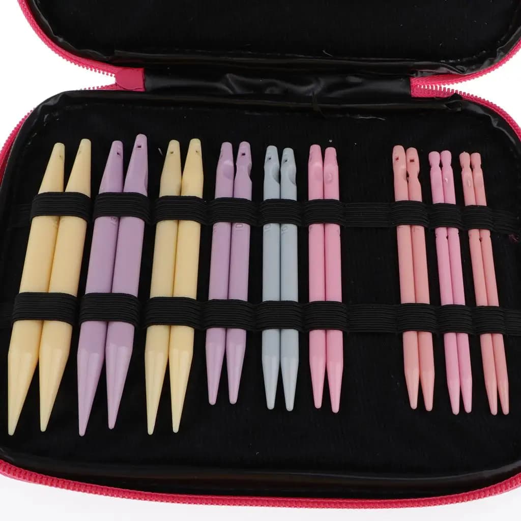 Plastic Knitting Set Multicolor Crochet Hook Accessories Kit for Handmade Knitting and Crafts