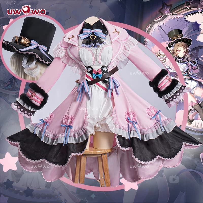 PRE-VENDITA UWOWO Arknights Collab Eyjafjalla Costume da strega pelosa per cosplay S-3XL Costume di Halloween