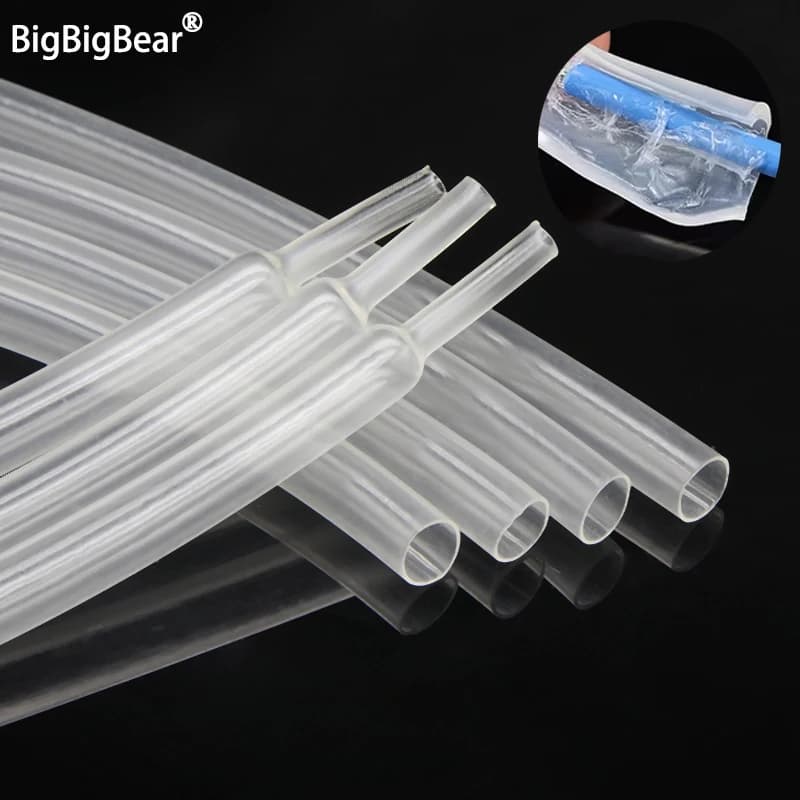 Tubi termorestringenti 3:1 da 1 ~ 10 m con colla 1.6 ~ 50 mm Protezione per cavi in filo foderato con manicotto in poliolefina adesivo trasparente a doppia parete