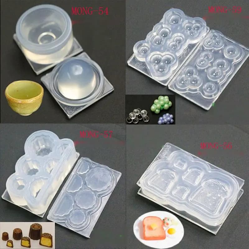 Stampo in argilla per torta in miniatura cupcake cibo pane stampo in resina siliconica bottiglia vaso contenitore stampo fusione