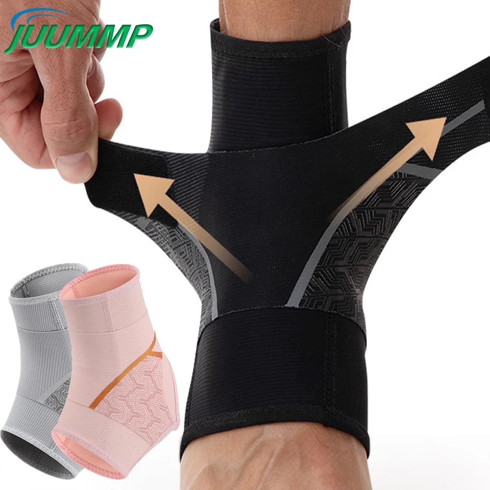 1/2 Pezzi Fascia Compressiva per Caviglia con Cinturino Regolabile, Supporto Unisex per Caviglie Distorte, Recupero Rapido da Infortuni
