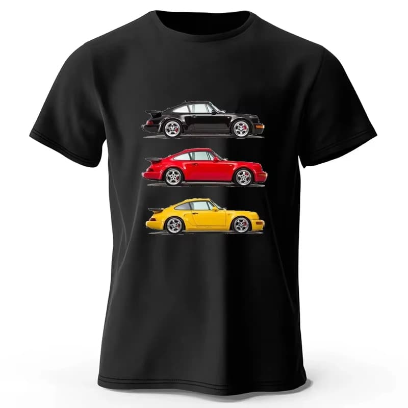 T-shirt grafica classica da corsa automobilistica T-shirt in cotone a maniche corte Top oversize Estate Harajuku Streetwear Abbigliamento da uomo