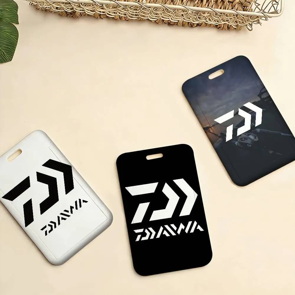 Fishing Tackle Brand D-Daiwa ID Card Holders Lanyards Girls Door Card Case Hanging Rope Badge Holder Neck Strap Business Card