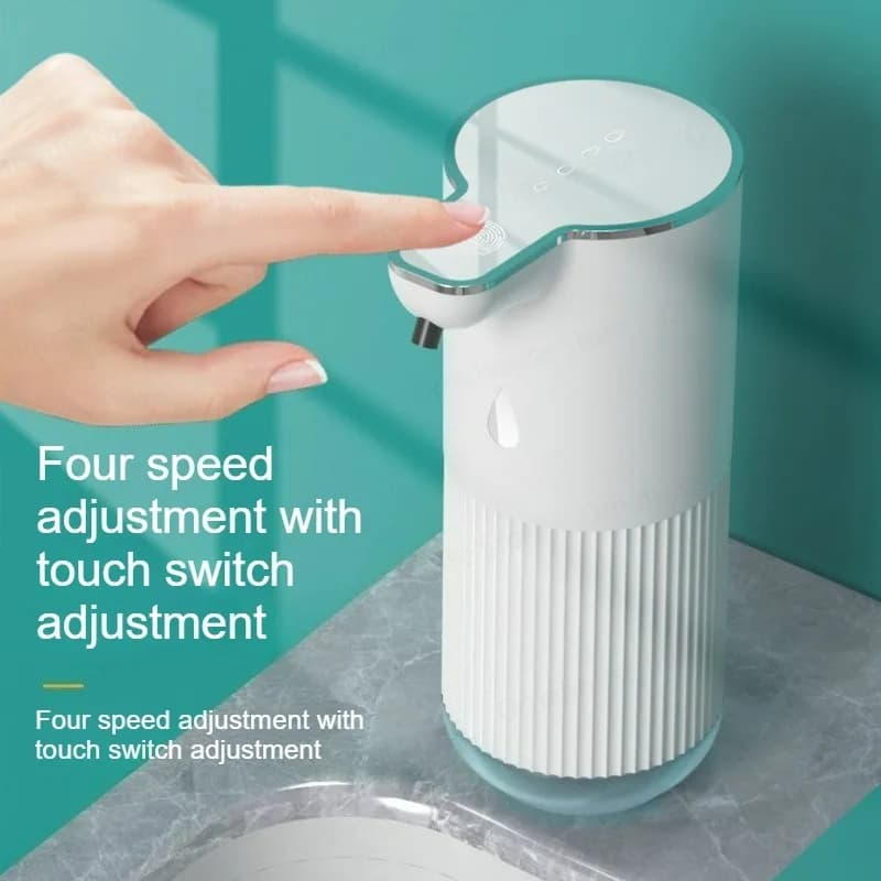 Dispenser automatico di sapone in schiuma touchless a parete impermeabile da 360 ml Dispenser di sapone elettrico da tavolo ricaricabile per bambini