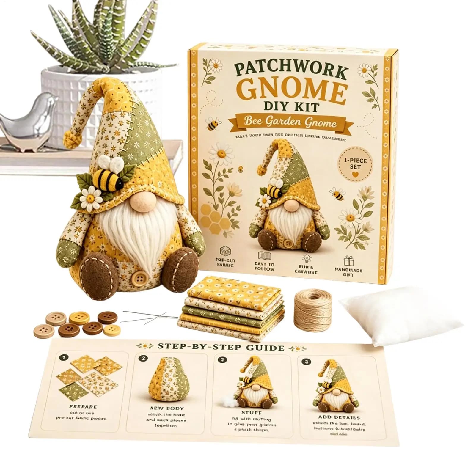 DIY Gnome Craft Kit Complete Cute Home Decor DIY Fabric Gnome Sewing Kit for Adults Women Kids Family Handcraft Lovers Holiday