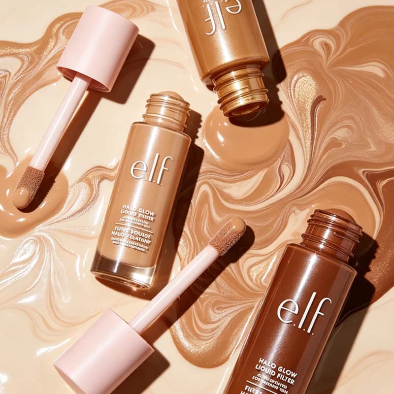 Elf Liquid Foundation Lightweight Coverage Oil Control Lasting Breathable Daily Face Base for Normal Oily Combination Skin Types