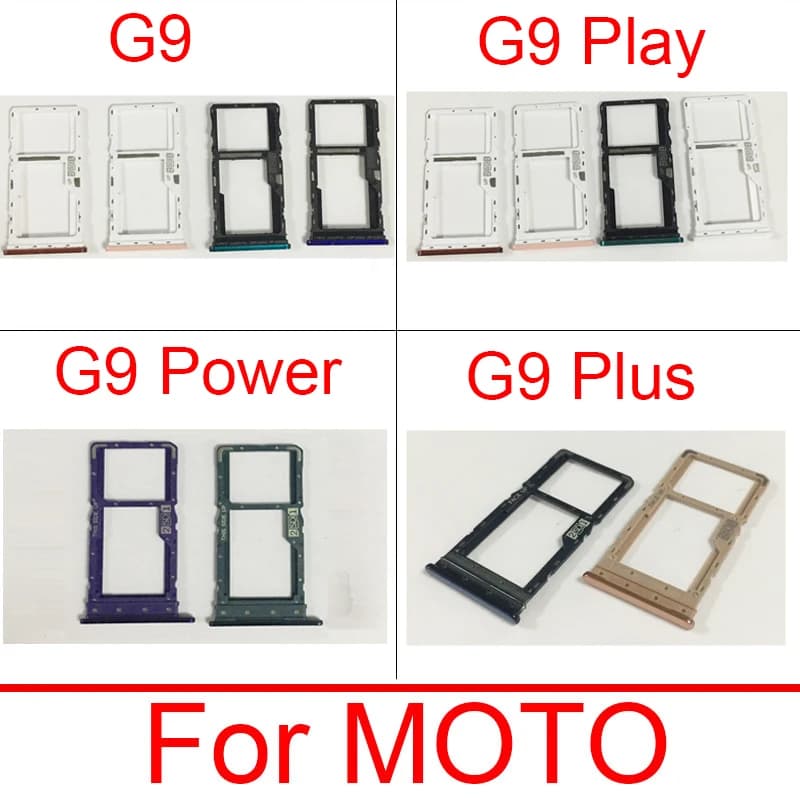 Nuovo slot per scheda SIM per Motorola Moto G9 / G9 Play / G9 Plus / G9 Power, supporto per scheda SIM, adattatore, ricambio.