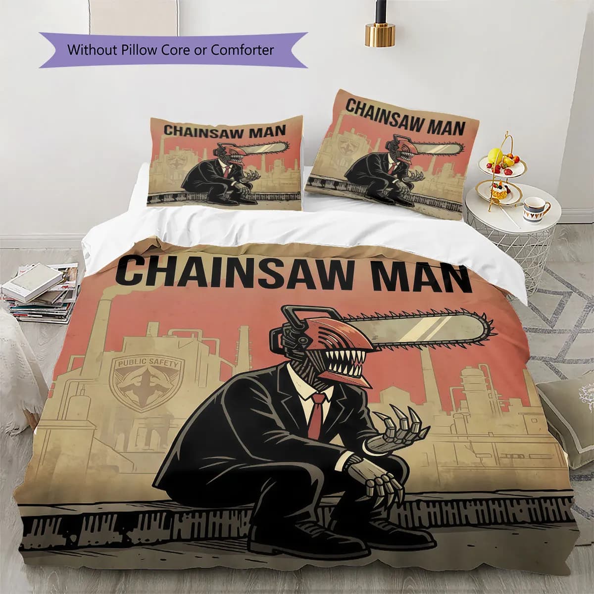 Chainsaw Man Soft Duvet Cover Kid's Bedding Set,Extra Large Size Gifts Various Sizes Available -HE167