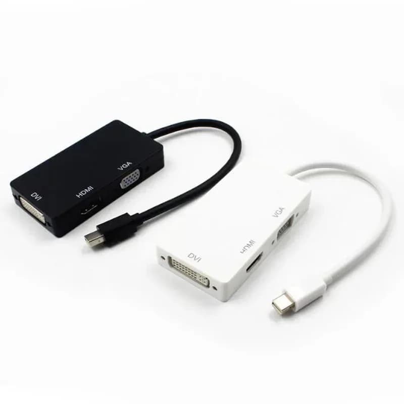 Adapter cable 3 in 1 from Thunderbolt Mini Displayport DP male to HDMI compatible DVI VGA female for Apple MacBook Pro Air