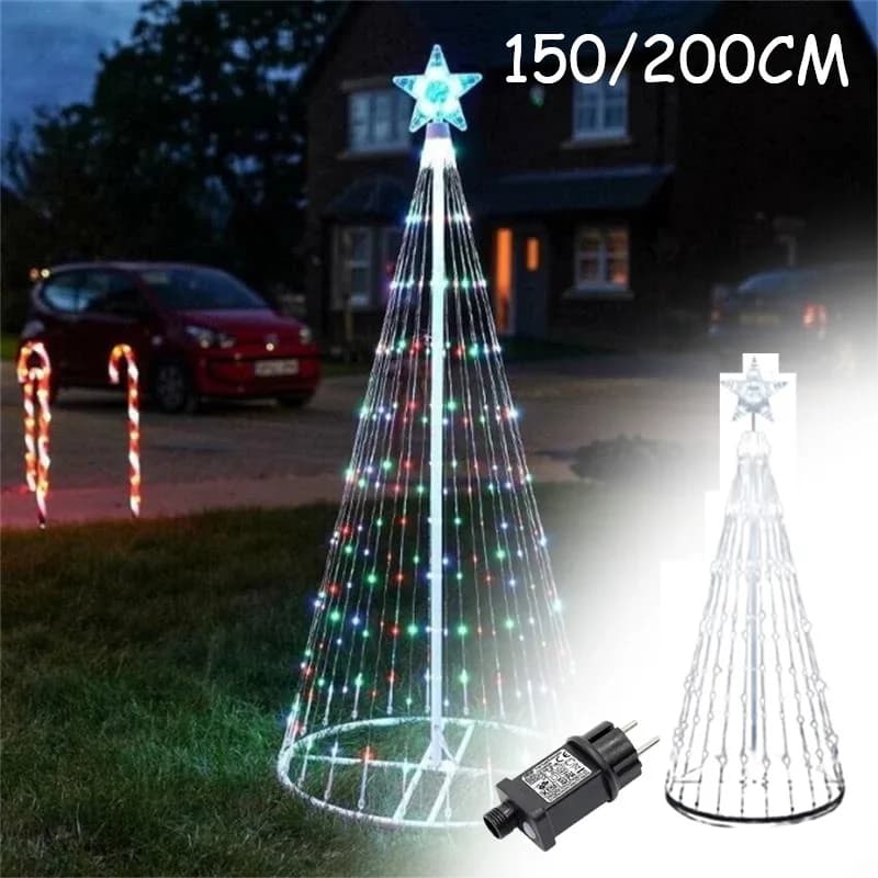 Controlchristmas Light NEW LED Christmas tree decoration for interior and exterior metal ring Led String Light decorative light