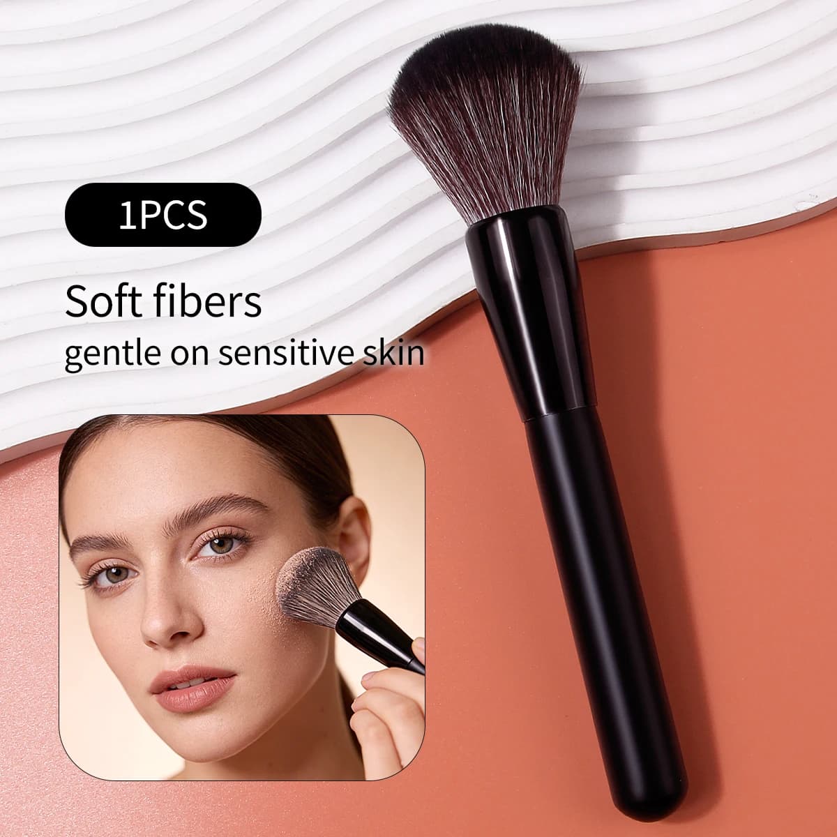 1 Piece Soft Cypriot Brush, Fard Brush, Contour Brush, Drawing Brush, Multifunctional Makeup Brush, Beauty Tool