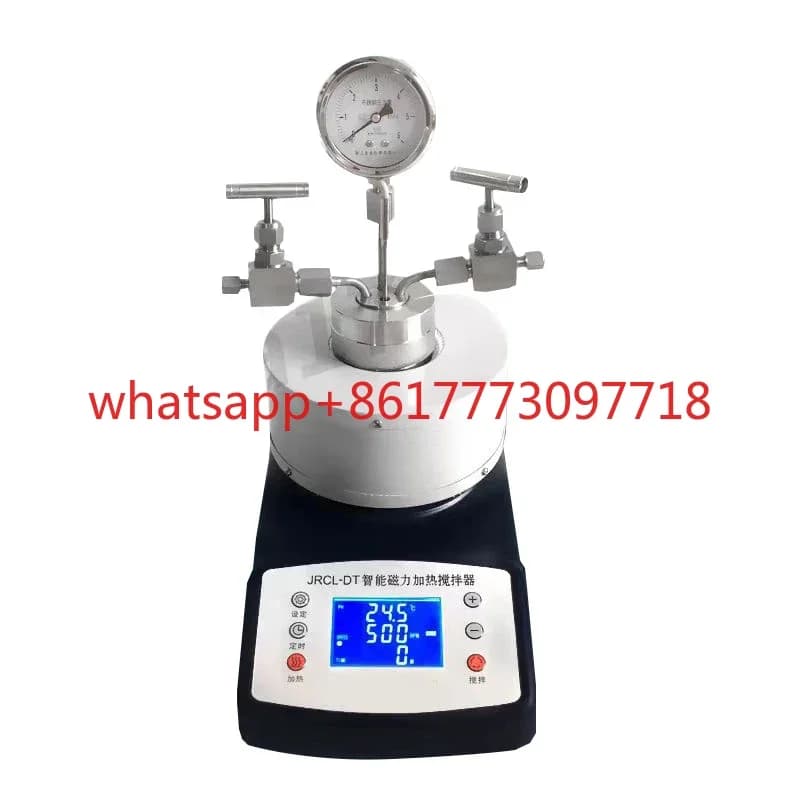 Reattore autoclave ad alta pressione e temperatura da 500 ml con agitatore, 10 MPa, in acciaio inossidabile 304.