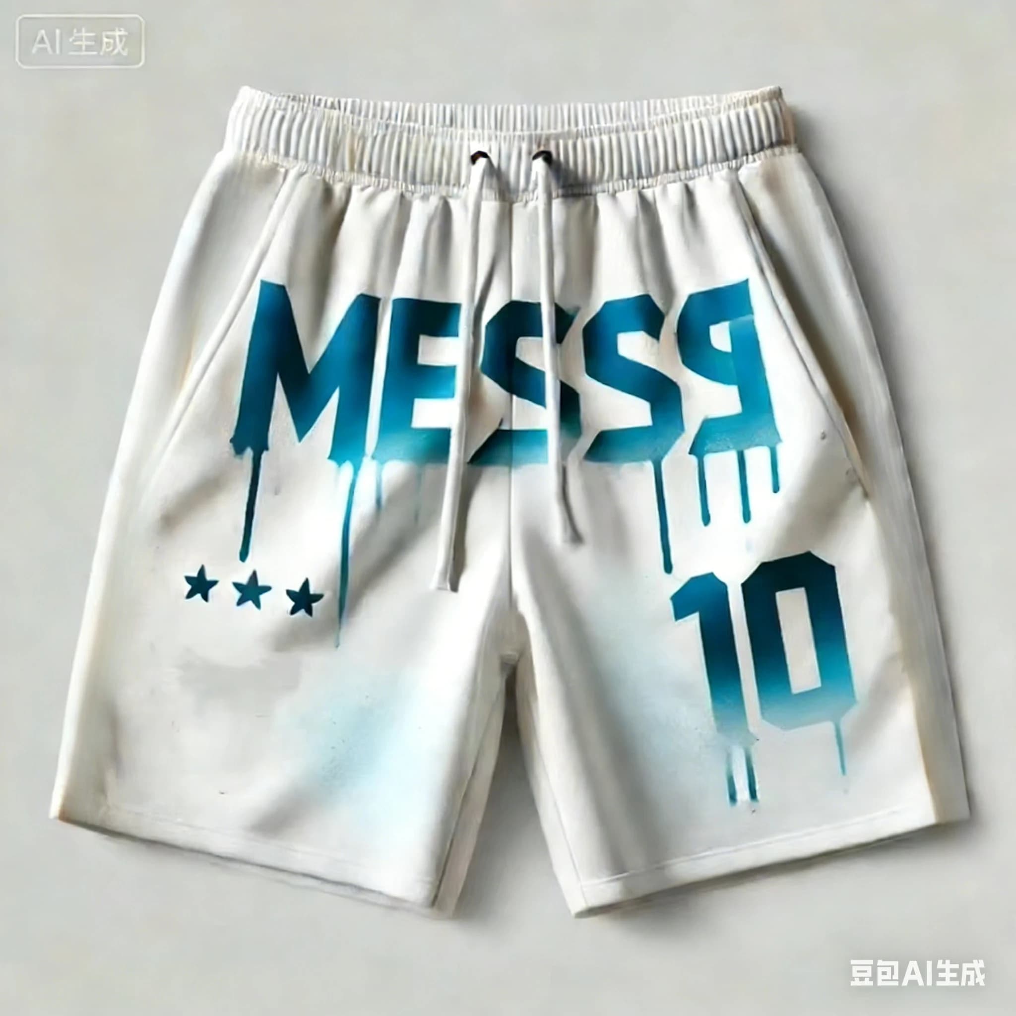 Pantaloncini Estivi Uomo 2026 Nuova Collezione AI Messi N.10 3D per Allenamento Fitness e Competizione, Asciugatura Rapida