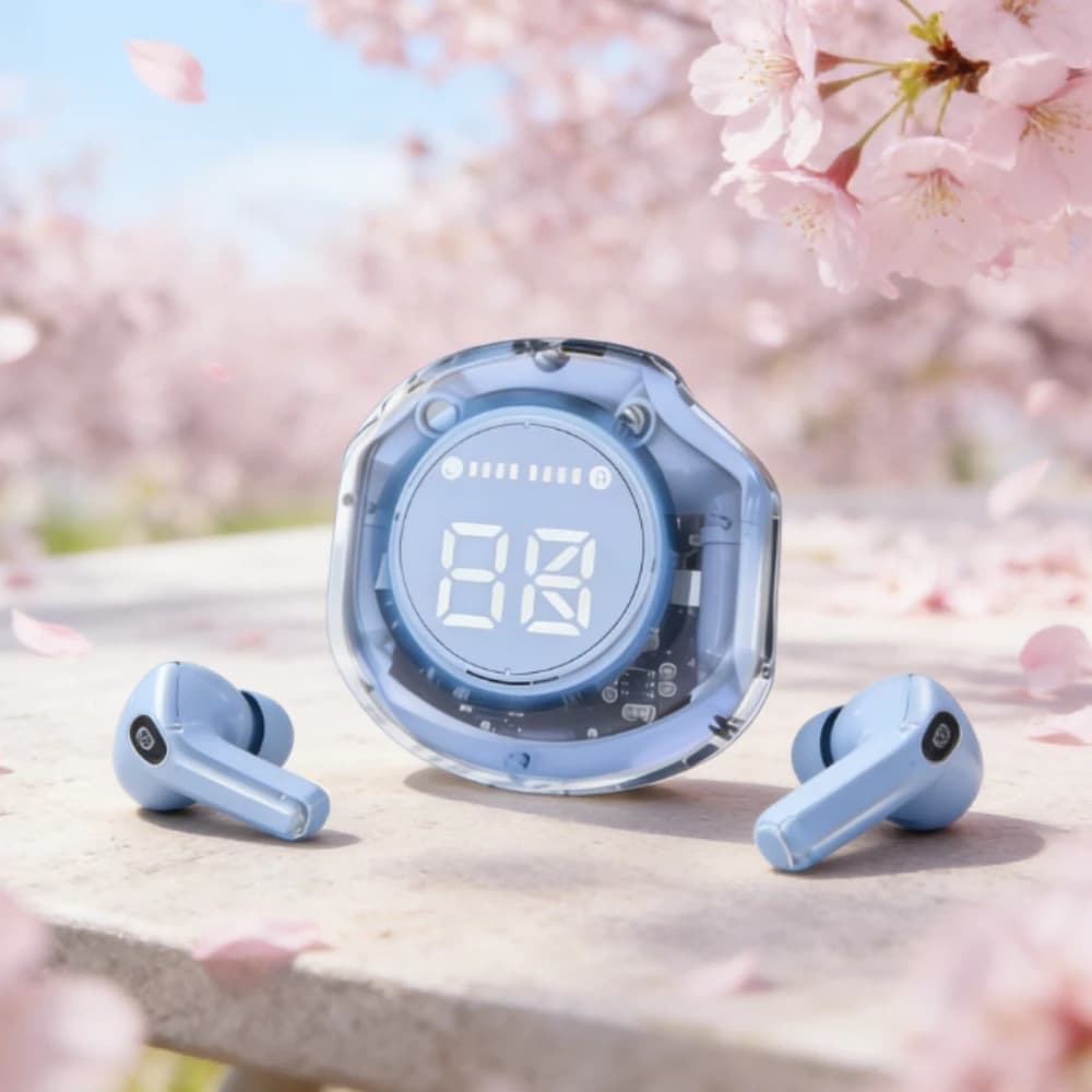 Cuffie wireless TWS, auricolari Bluetooth per sport e gaming, con riduzione del rumore, bassi potenti, controllo touch per smartphone