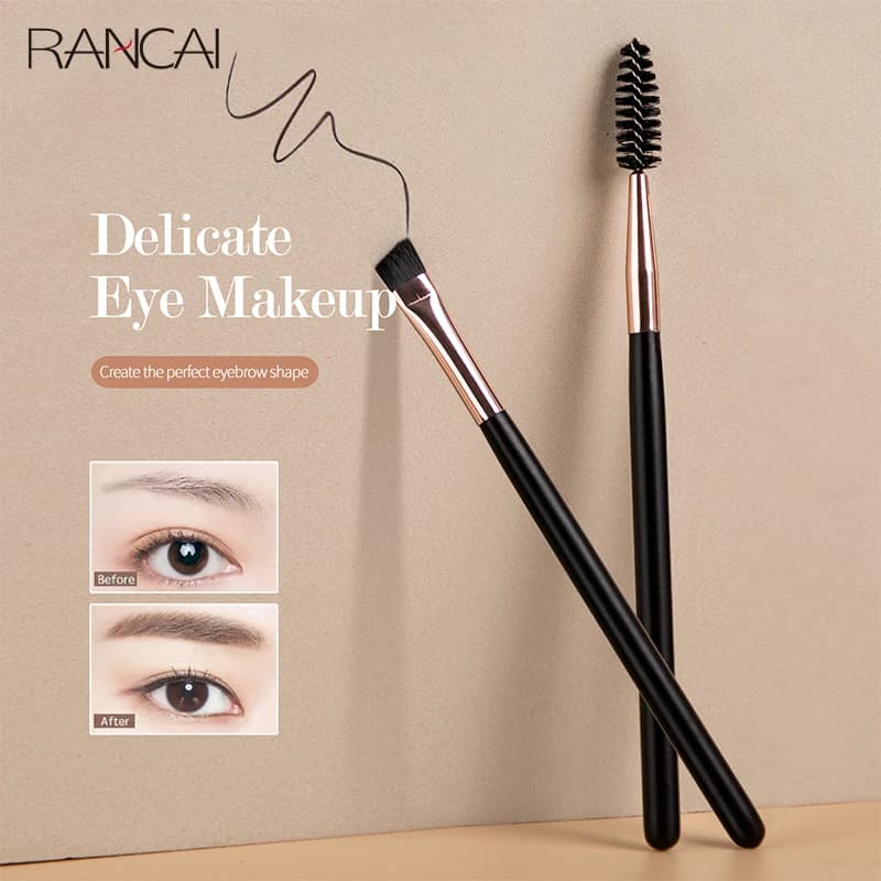 2 Pieces Brush for Eyeliner Eyeliner Eyebrows Eyeliner Eyeliner Eyebrows Eyeliner Eyebrow Brushes Professional Makeup Brushes for Eyebrow Mixing