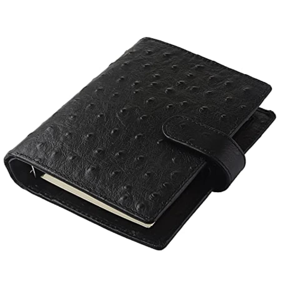 Agenda con Anelli in Pelle, Organizer Tascabile a 6 Anelli, Copertina per Quaderno