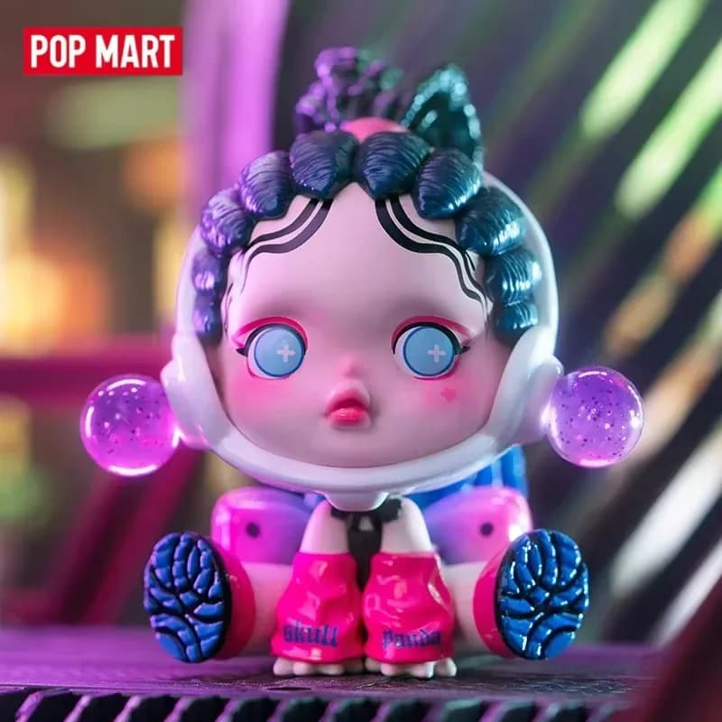 POP MART Skullpanda City of Night Series Blind Box Kawaii Guess Bag Giocattoli Decorazione da Scrivania Sorpresa Action Figure Ornamento Regalo