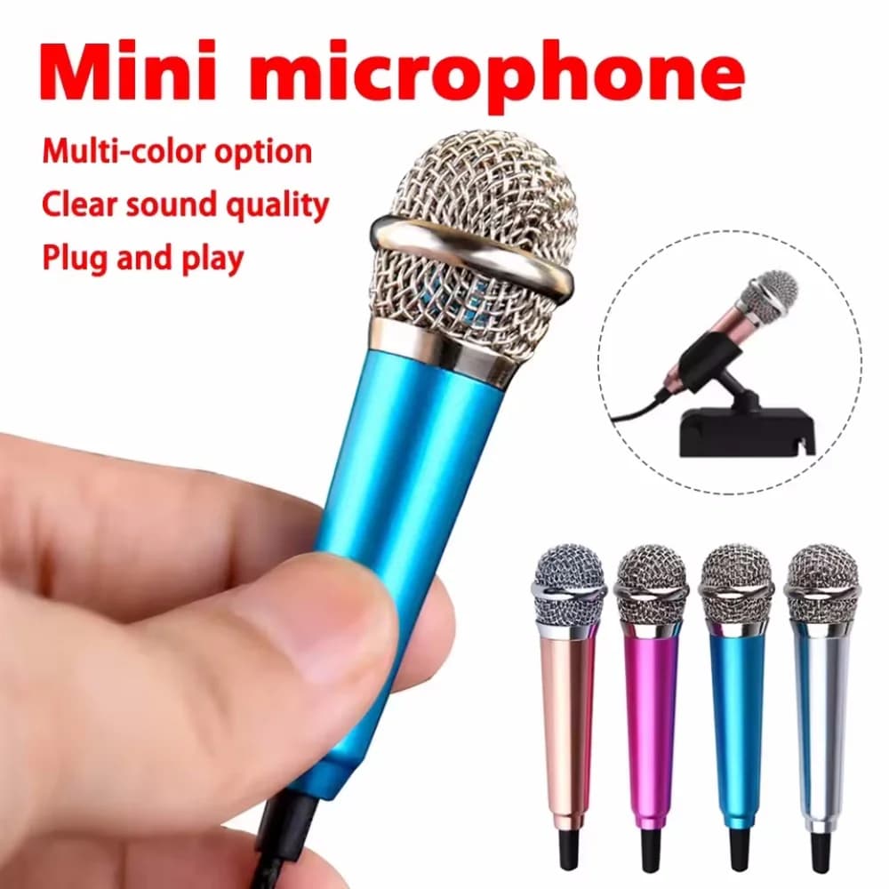 Mini microfono da 3,5 mm Microfono karaoke portatile Auricolare all-in-one Cuffie stereo cablate Cuffie intrauricolari Artefatto da canto per bambini