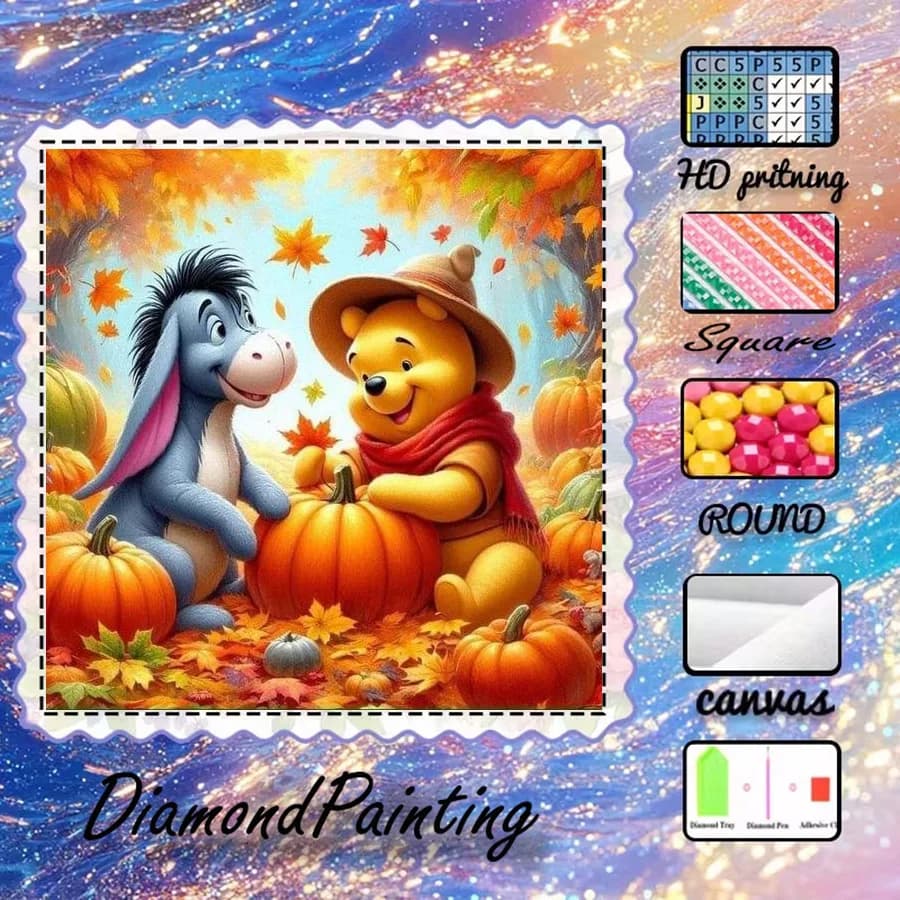 1 Piece-5D-DIY--Diamond Painting Set-Cartoon Pumpkin-Diamond Art-Mosaic-Home Decoration-Best Gift for Friends