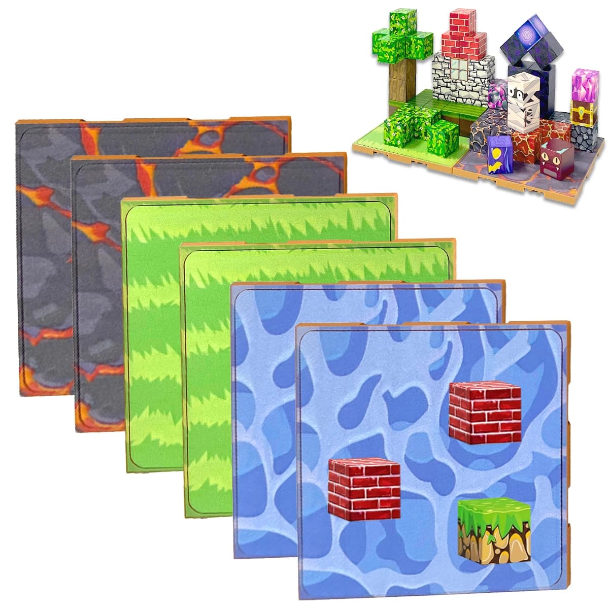 Piastra di base magnetica Building Block Puzzle Giocattoli magnetici Ispirazione intellettuale per bambini di 3 anni + Ragazzi Ragazze Regali di compleanno