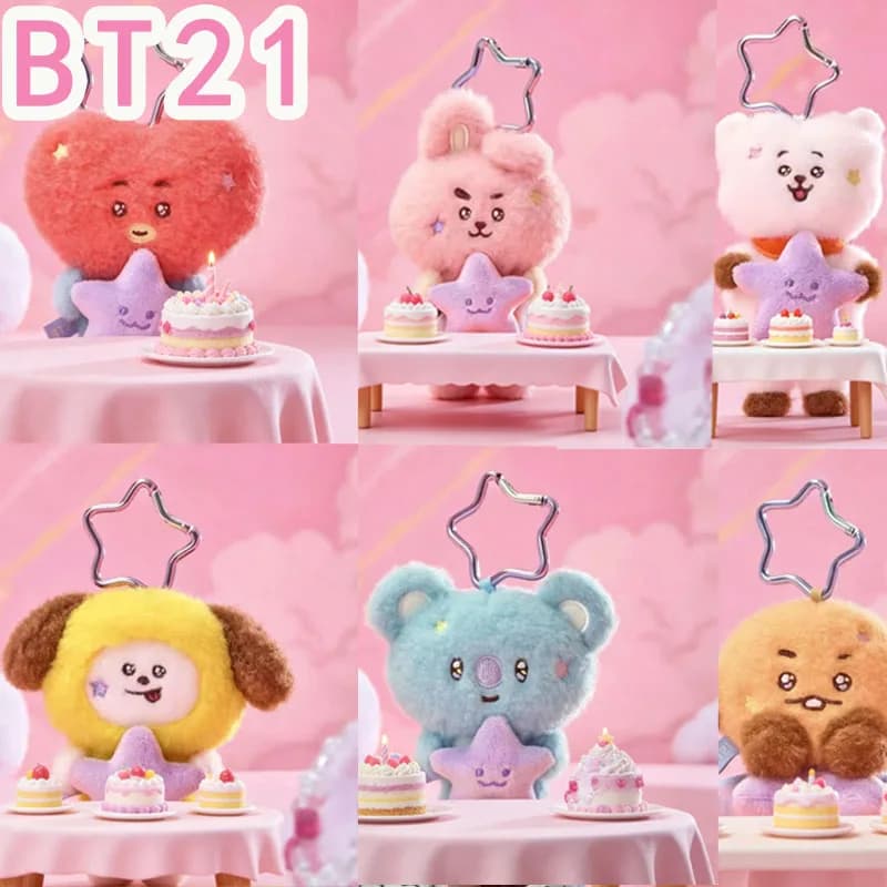 2026 KPOP bt21 Travel Series: Portachiavi in peluche, ciondolo per borsa, decorazione bambola carina, regalo per fan, acquisto di gruppo