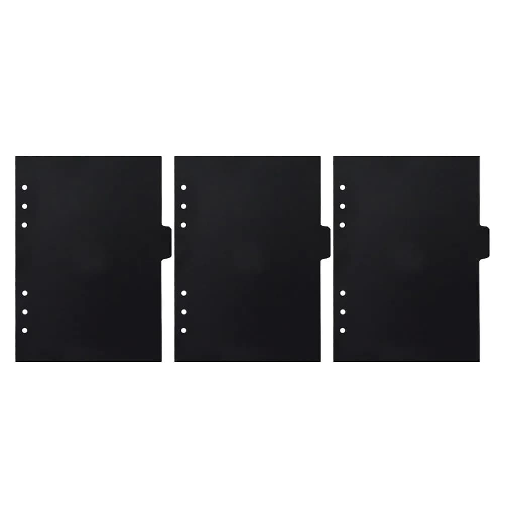 3Sets Binder Divider A5 Refillable Notebook Inserts 6-Hole Punched Pages Planner Organizer Replacement Notepad Divider Tabs