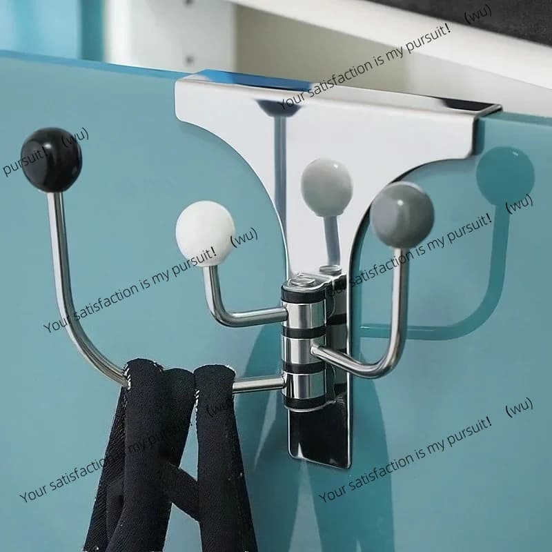 Door hanging hook without punching, hat bag, tie, scarf, key hook, iron wall clothes hanging hat rack