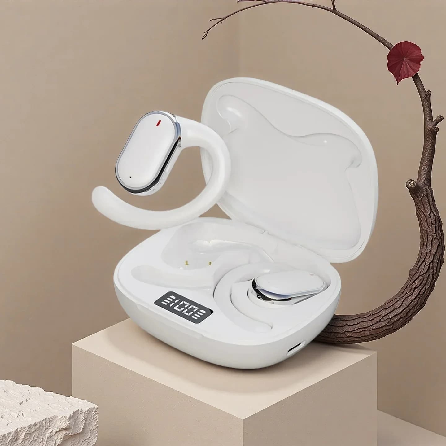 Nuovi auricolari TWS Bluetooth wireless con cuffie rotanti, indossabili senza dolore, auricolari sportivi impermeabili.