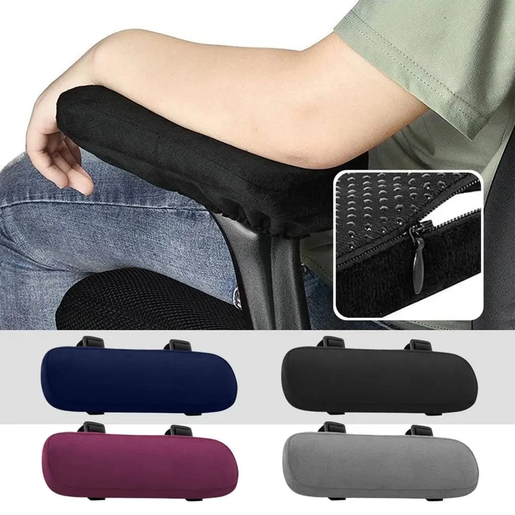 Universal Armrest Pad Memory Cotton Cushion Removable Washable Cover Comfortable Elbow Pillow for Office Chair Gaming Chair