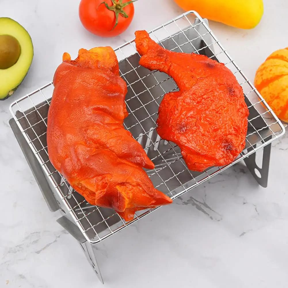 Folding Barbecue Stove Compact Barbecue Stove Portable Stainless Steel Charcoal Grill Heavy Duty Foldable Barbecue Stove