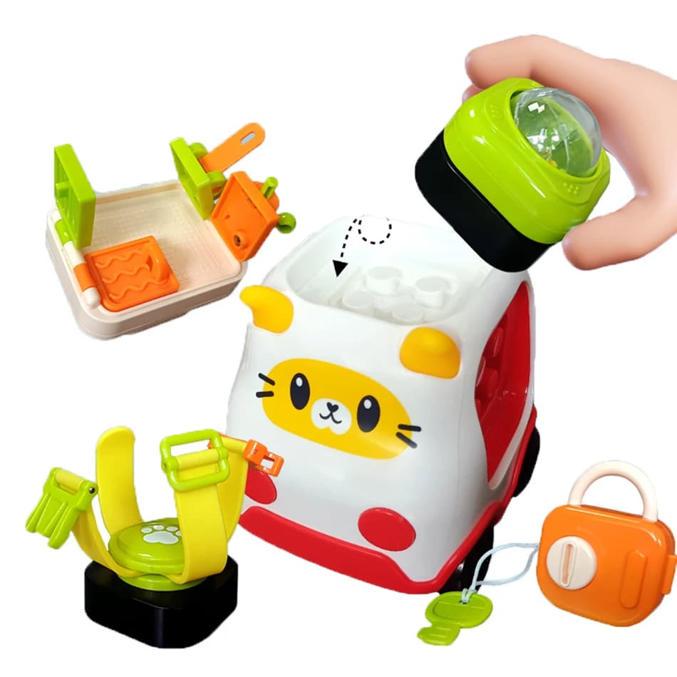 2in1 Baby Busy Ball Cute Car Toys Montessori Educazione Apprendimento Giocattoli Sensoriale Lenitivo Dito Azione Fine Training Toy Regali per bambini