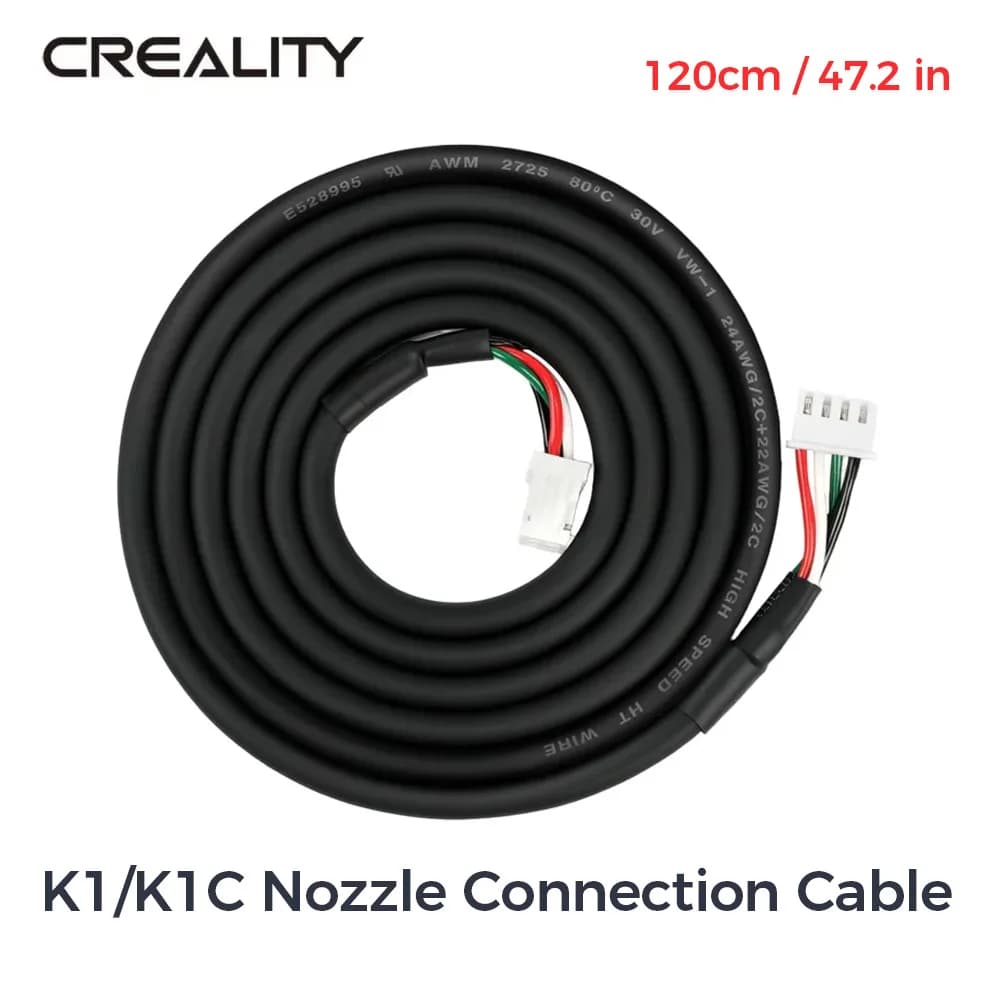Cavo di Connessione Ugello Creality K1/K1C _4P Colorato _Cavo a Catena 120cm 1pz per Accessori Stampante 3D Originale K1/K1C