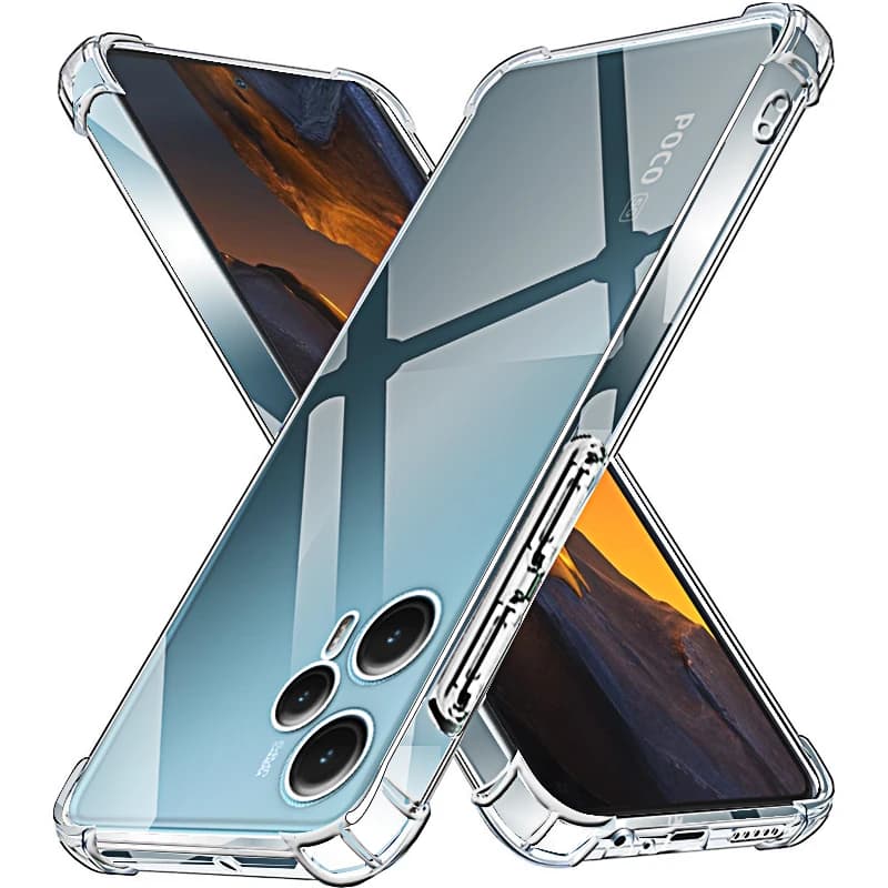 Poco F5 Pro Cover posteriore Custodia trasparente per Xiaomi Poco X5 Pro Custodie per telefoni su Poco X4 X3 NFC M5s M4 Pro M3 F4 F3 GT XFM 5 4 3